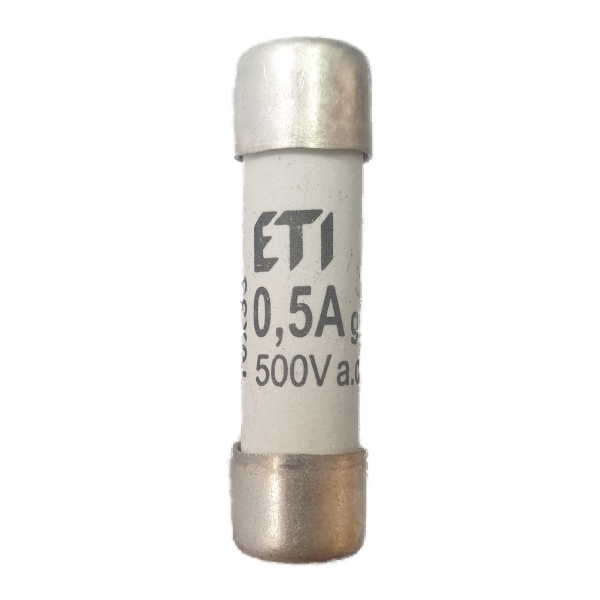 Siguranta cilindrica 10X38 0.5A gG, ETI 002651011