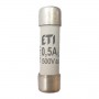 Siguranta cilindrica 10X38 0.5A gG, ETI 002651011
