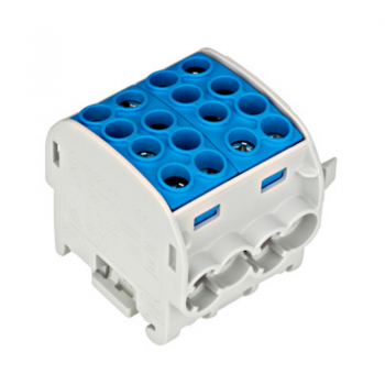Clema derivatie 35mmp Al/Cu dubla albastru IKA26222