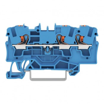 Clema sir 4 mmp albastru 2204-1304 3 cond. cage clamp Wago