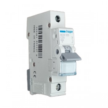 Siguranta automata  1P, 25A, 6kA, curba C, Hager MCN125