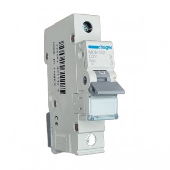 Siguranta automata  1P, 32A, 6kA, curba C, Hager MCN132