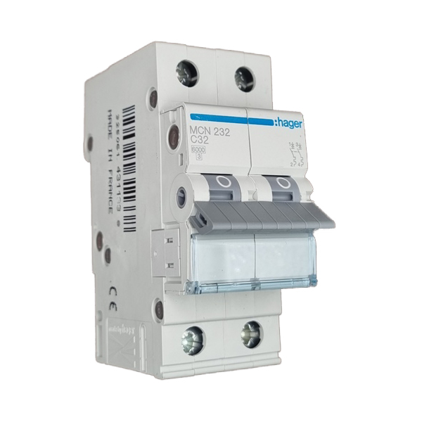 Siguranta automata 2P, 32A, 6kA, curba C, Hager MCN232