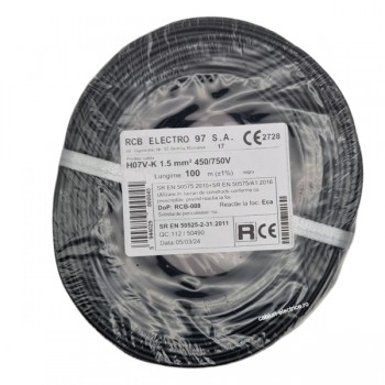 Conductor MYF 1.5 ( H07V-K ) negru