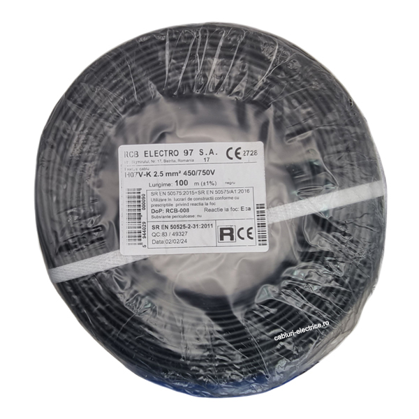 Conductor MYF 2.5 ( H07V-K ) negru