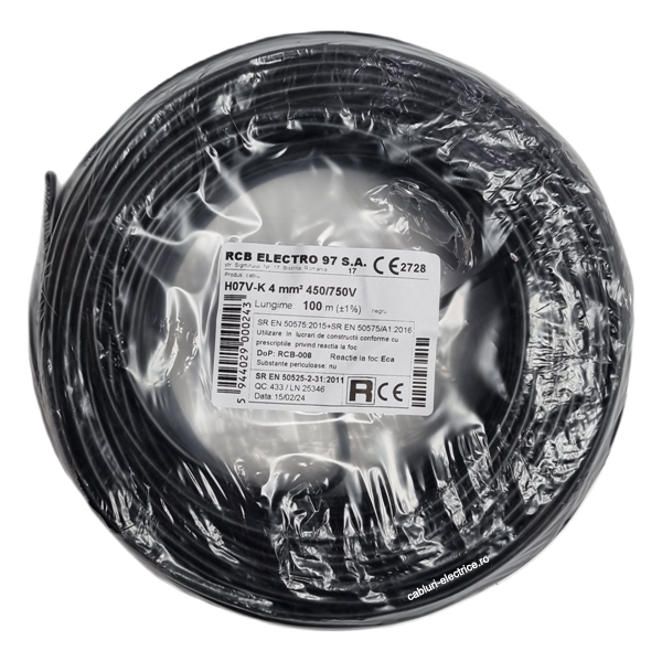 Conductor MYF 4 ( H07V-K ) negru