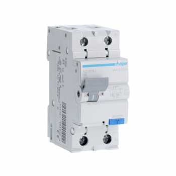 Siguranta automata diferentiala RCBO 1P+N B-6A/30mA tip AC AD806J Hager