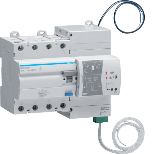 Intrerupator diferential cu reanclansare RCCB  4P PRO 40A/30mA, 6kA, tip A Hager CDA440SP