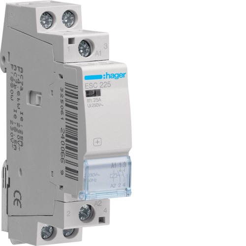 Contactor modular 25A 2ND 230V ESC225 Hager