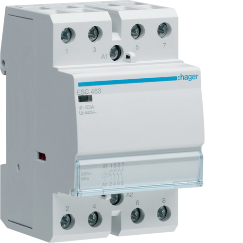 Contactor modular 63A 4ND 230V ESC463 Hager
