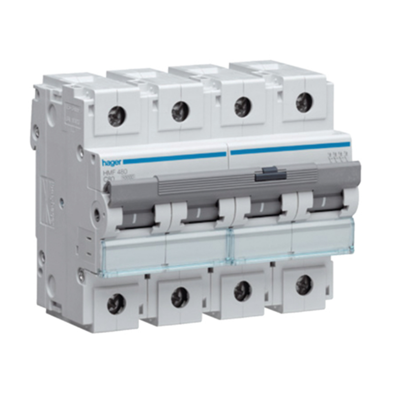 Siguranta automata 4P, 80A, 10kA, curba C, Hager HMF480
