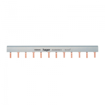 Busbar cu pini 2P 24M 10mmp gri KB263C Hager