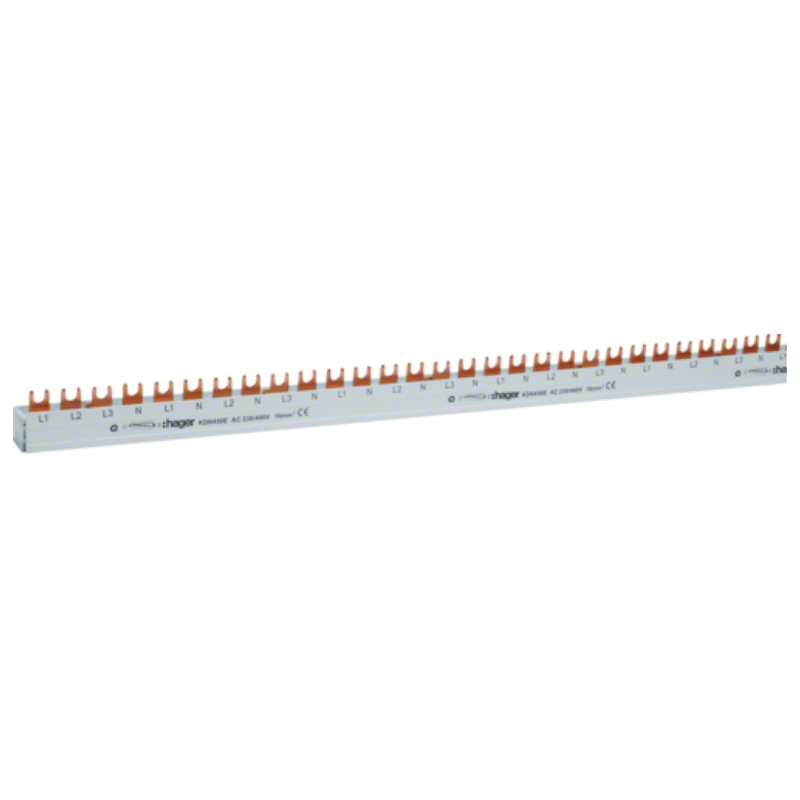 Busbar L1L2L3NL1NL2NL3N.. 57M 80A furca KDN450E Hager