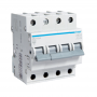 Siguranta automata 4P, 10A, 6kA, curba C, Hager MC410A