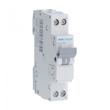 Siguranta automata 1P+N, 32A, 4.5kA, curba C, Hager MJ532