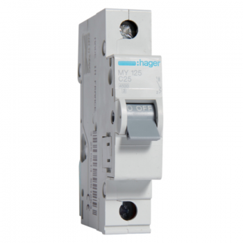 Siguranta automata 1P, 25A, 4.5kA, curba C, Hager MY125