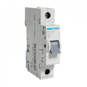 Siguranta automata 1P, 32A, 4.5kA, curba C, Hager MY132