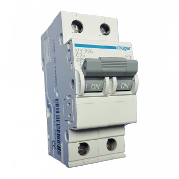 Siguranta automata 2P, 25A, 4.5kA, curba C, Hager MY225