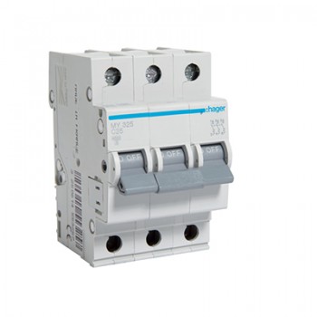 Siguranta automata 3P, 25A, 4.5kA, curba C, Hager MY325