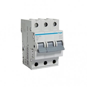 Siguranta automata 3P, 40A, 4.5kA, curba C, Hager MY340