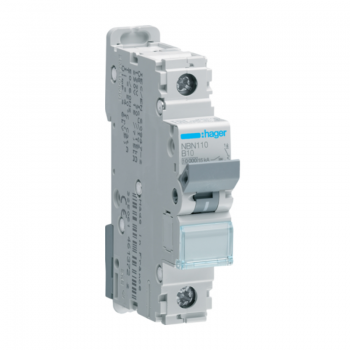 Siguranta automata 1P, 10A, 10kA, curba B, Hager NBN110