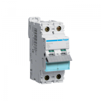Siguranta automata 2P, 16A, 10kA, curba C, Hager NCN216