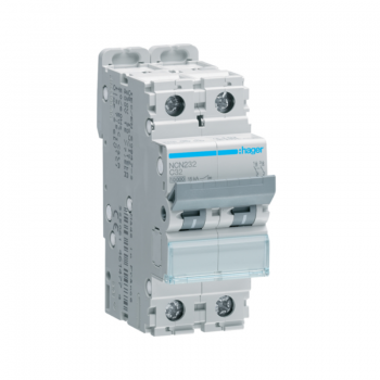 Siguranta automata 2P, 32A, 10kA, curba C, Hager NCN232