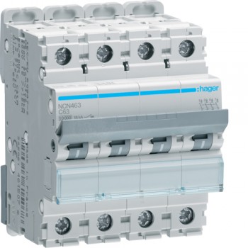 Siguranta automata 4P, 63A ,10kA , curba C, Hager NCN463