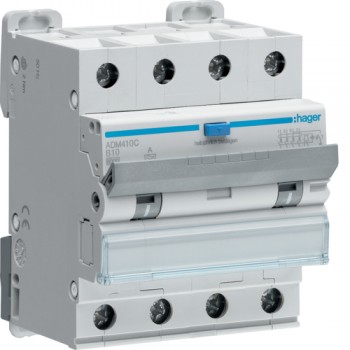 Siguranta automata diferentiala RCBO 4P B-10A/30mA tip A ADM410C Hager