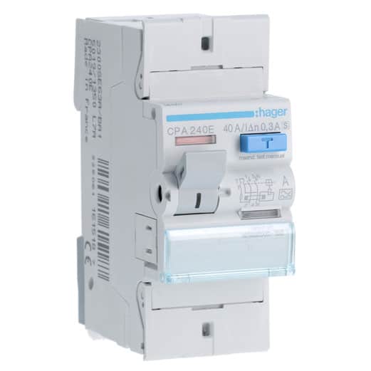 Intrerupator diferential RCCB 2P 40A/300mA tip A selectiv CPA240E Hager