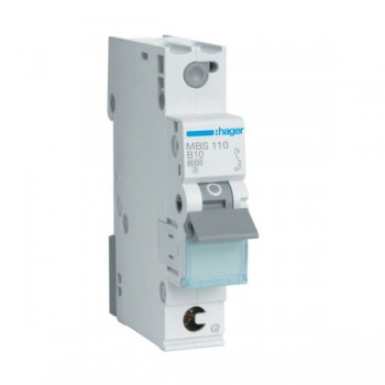 Siguranta automata 1P, 10A, 6kA, curba B, Hager MBS110  quick connect