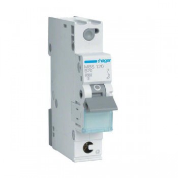 Siguranta automata  1P, 20A, 6kA, curba B, Hager MBS120  quick connect