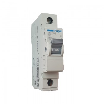 Siguranta automata 1P, 3A, 4.5kA, curba C, Hager MY103