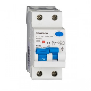 Siguranta automata diferentiala RCBO 1P+N B-13A/30mA tip A AK668613 Schrack