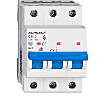 Siguranta automata 3P C 6A 3M 6kA AM617306 Schrack