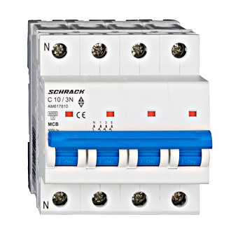 Siguranta automata 3P+N C 10A 4M 6kA AM617810 Schrack