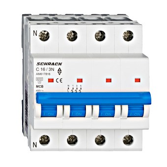 Siguranta automata 3P+N C 16A 4M 6kA AM617816 Schrack