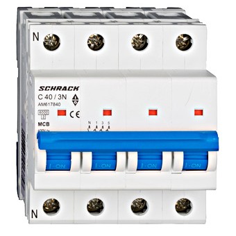 Siguranta automata 3P+N C 40A 4M 6kA AM617840 Schrack