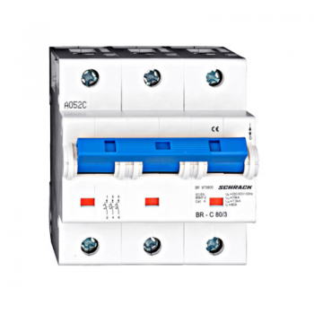 Siguranta automata 3P C 80A 10kA BR973800 Schrack