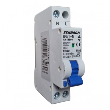 Siguranta automata diferentiala RCBO 1P+N B-6A/30mA tip A AI618506 Schrack