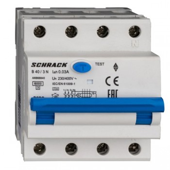 Siguranta automata diferentiala RCBO 3P+N  B-20A/30mA tip A AK668820 Schrack
