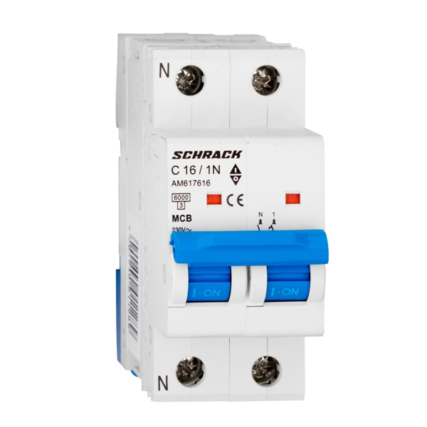 Siguranta automata 1P+N C 16A 2M 6kA AM617616 Schrack