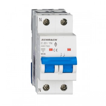 Siguranta automata 1P+N C 20A 2M 6kA AM617620 Schrack