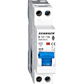 Siguranta automata 1P+N B10A 1M 6kA AM618510 Schrack