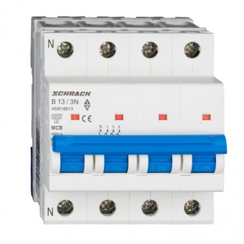 Siguranta automata 3P+N B 13A 6kA 4M 6kA AM618813 Schrack