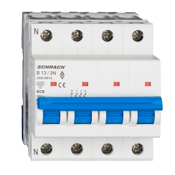 Siguranta automata 3P+N B 13A 6kA 4M 6kA AM618813 Schrack