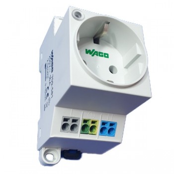 Priza pe sina 16A cu LED WAGO 709-581 GRI