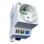 Priza pe sina 16A cu LED WAGO 709-581 GRI