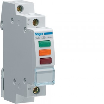 Lampă semnalizare 230V verde+rosu+portocaliu SVN129 Hager