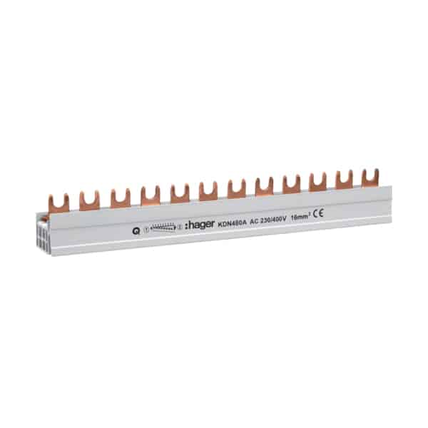 Busbar 4P 12M 63A furca KDN480A Hager